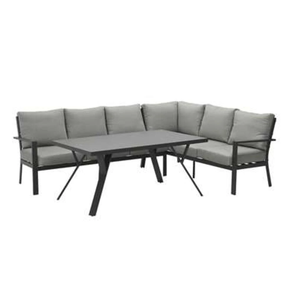 Garden Impressions Senja Lounge Dining Set 3-delig Rechts - D. Grijs 1 Garden Impressions Senja Lounge Dining Set 3-delig Rechts - D. Grijs