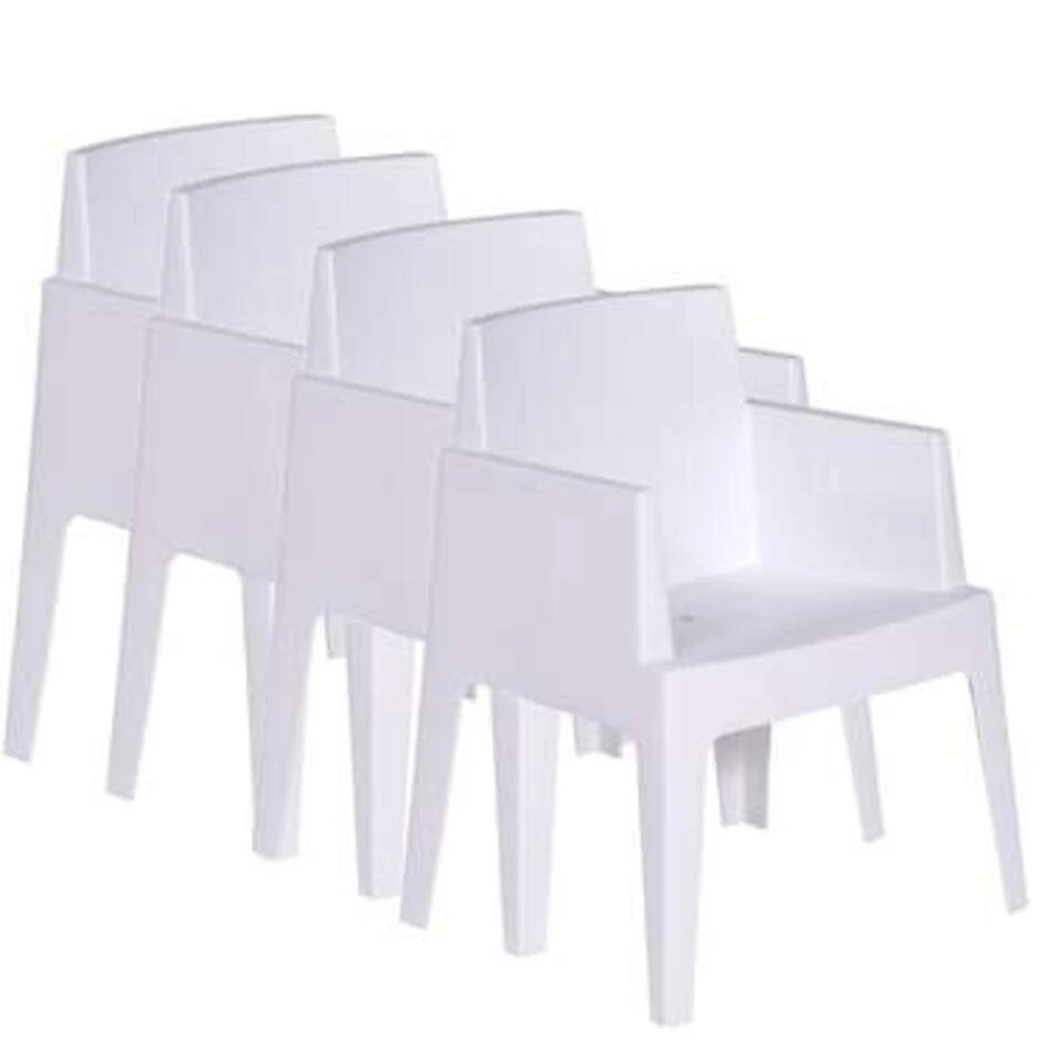 Garden Impressions Box Tuinstoel The Original Wit - 4 Stuks 1 Garden Impressions Box Tuinstoel The Original Wit - 4 Stuks