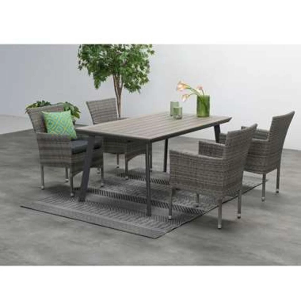 Garden Impressions Penedo Tuintafel 160x90 Cm - Zwart 3 Garden Impressions Penedo Tuintafel 160x90 Cm - Zwart - Afbeelding 3