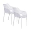 Garden Impressions Air XL Kunststof Tuinstoel Wit - Set Van 2 Stuks