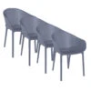Garden Impressions Sky Tuinstoel Donker Grijs - 4 Stuks