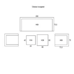 Garden Impressions Odessa Lounge Set 5-delig - Grijs -Garden Impressions 1000013869 0103