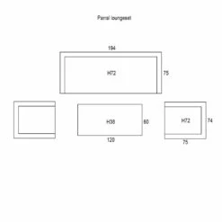 Garden Impressions Parral Loungeset 4-delig - Mystic Grijs -Garden Impressions 1000035520 0103