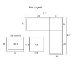 Garden Impressions Fora Loungeset 4-delig - Koper -Garden Impressions 1000035523 0103