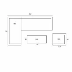 Garden Impressions Senja Lounge Dining Set L + Stoel - D. Grijs -Garden Impressions 1000035524 0103