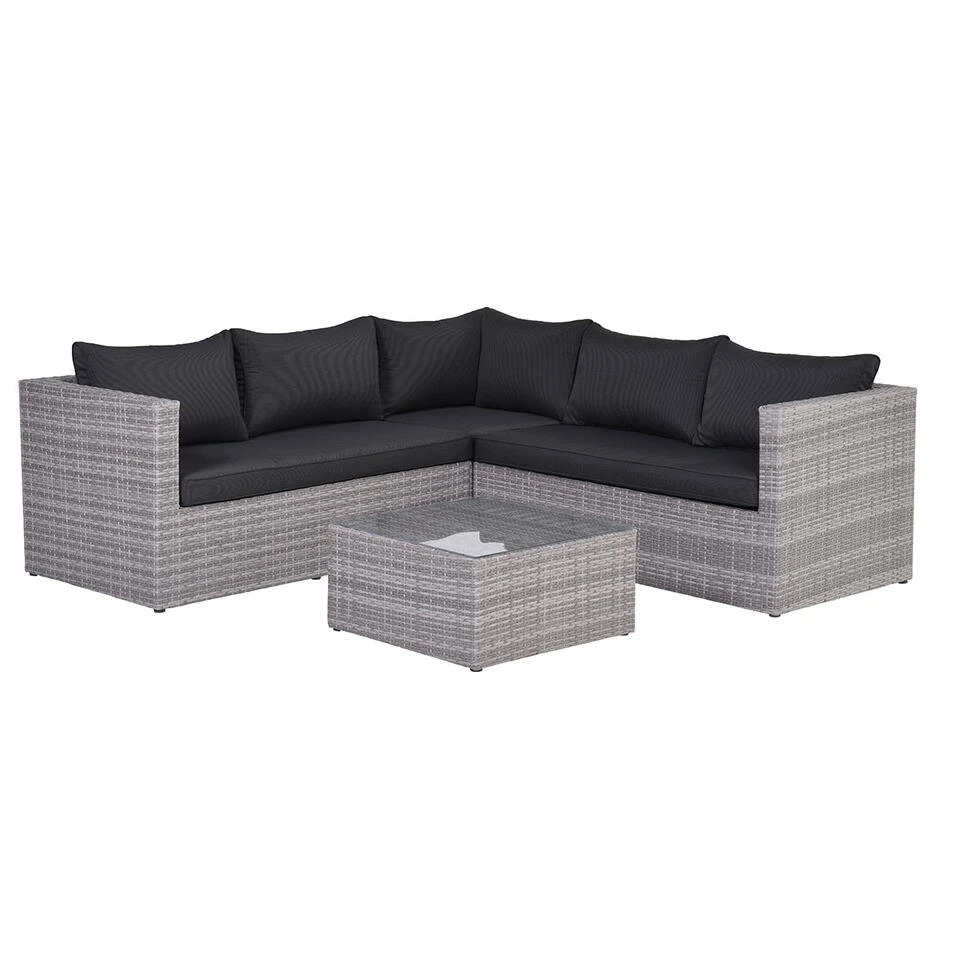 Garden Impressions Lyon Loungeset 4-delig - Reflex Black 1 Garden Impressions Lyon Loungeset 4-delig - Reflex Black