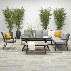 Garden Impressions Senja Lounge Dining Set R + Stoel - D. Grijs 6 Garden Impressions Senja Lounge Dining Set R + Stoel - D. Grijs -Garden Impressions 1000035563 0103