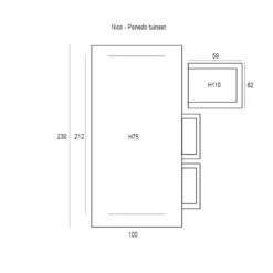 Garden Impressions Nice 7-delige Tuinset - Penedo Tuintafel 230x100cm -Garden Impressions 1000035597 0103