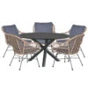 Garden Impressions Lucas Tuinset 6-delig - Gigi Tuintafel Ø140 Cm