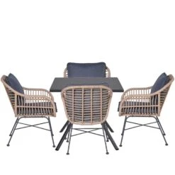 Garden Impressions Lucas Tuinset 5-delig Bruin - Rimini Tuintafel