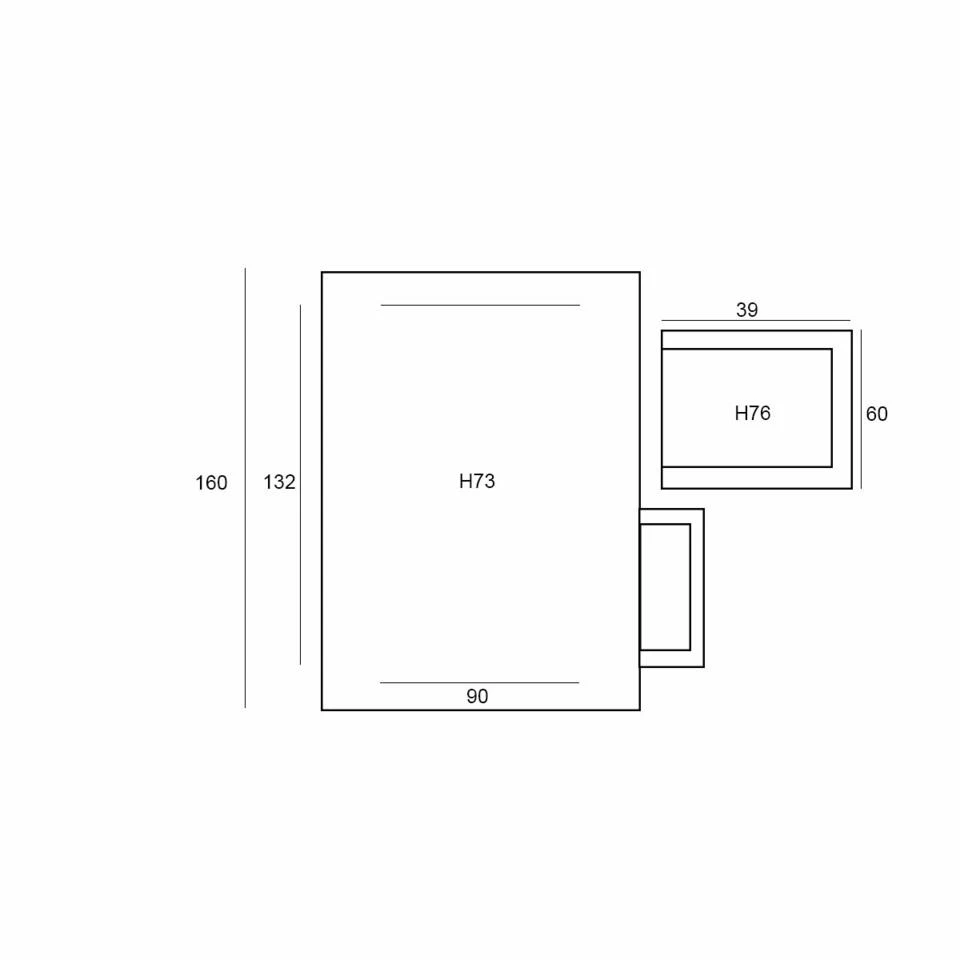 Garden Impressions Lexy Tuinset 5delig - Penedo Tafel 160x90cm 2 Garden Impressions Lexy Tuinset 5delig - Penedo Tafel 160x90cm - Afbeelding 2