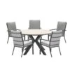 Garden Impressions Senja Tuinset 6delig Donker Grijs - Tulli Tuintafel