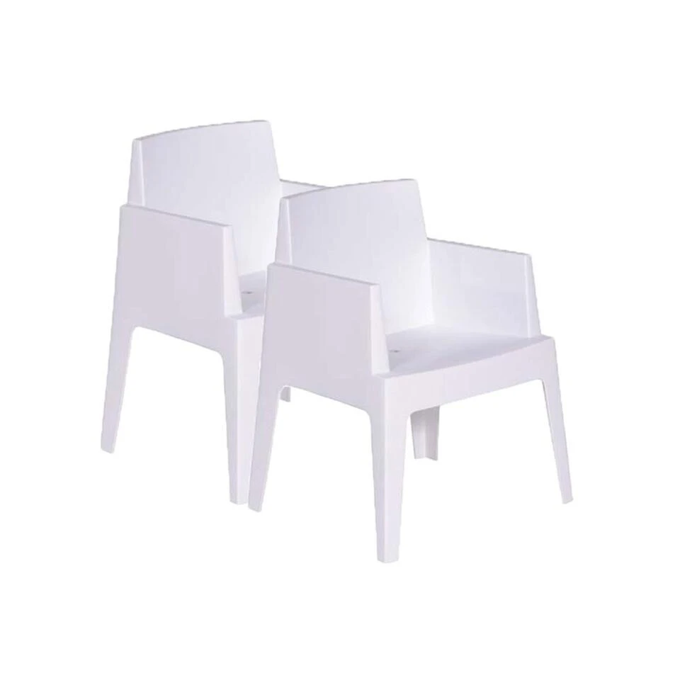 Garden Impressions Tuinstoel Box The Original Wit - 2 Stuks 1 Garden Impressions Tuinstoel Box The Original Wit - 2 Stuks