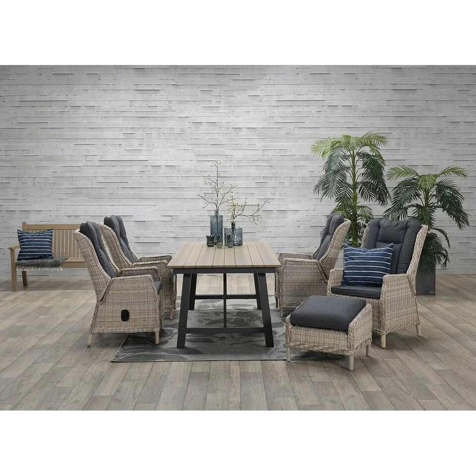 Garden Impressions Marbella Verstelbare Tuinstoel -vintage Willow 2 Garden Impressions Marbella Verstelbare Tuinstoel -vintage Willow - Afbeelding 2