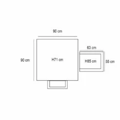 Garden Impressions Ross Tuinset 5delig Zacht Groen -Mina Tafel -Garden Impressions 1000041234 0103