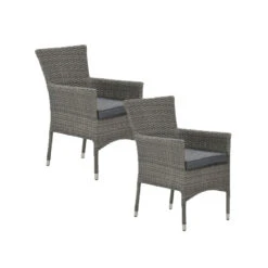 Garden Impressions Jerba Tuinstoel Grijs - 2 Stuks