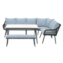 Garden Impressions Lucas Lounge Dining Set 6-delig - Zwart