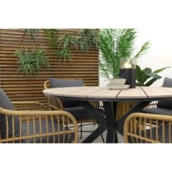 Garden Impressions Margriet Naturel / Edison 122 Cm. - Ronde Tuinset -Garden Impressions 1000048726 0103