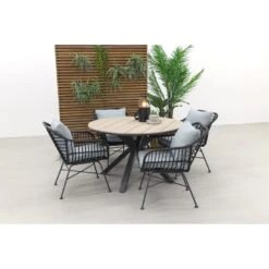 Garden Impressions Margriet Zwart / Edison 122 Cm. - Ronde Tuinset -Garden Impressions 1000048749 0103