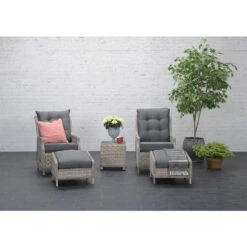 Garden Impressions Santa Rosa Tuinstoel + Voetenbank+bijzettafel -Garden Impressions 1000052349 0103