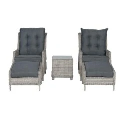 Garden Impressions Santa Rosa Tuinstoel + Voetenbank+bijzettafel -Garden Impressions 1000052349 0104