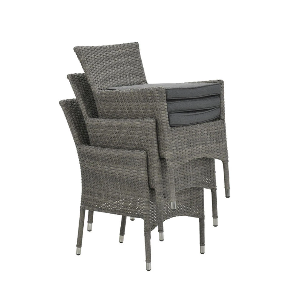 Garden Impressions Jerba Tuinstoel Grijs - 4 Stuks 2 Garden Impressions Jerba Tuinstoel Grijs - 4 Stuks - Afbeelding 2