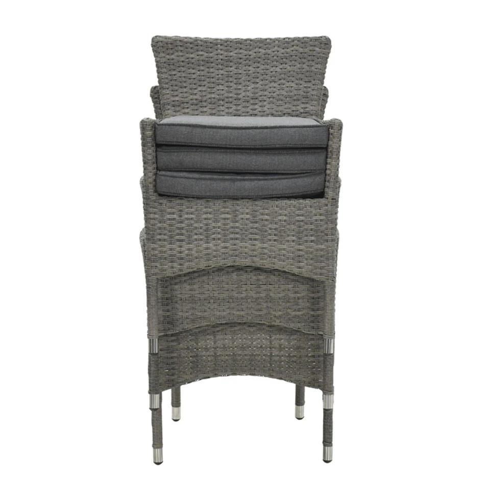 Garden Impressions Jerba Tuinstoel Grijs - 4 Stuks 3 Garden Impressions Jerba Tuinstoel Grijs - 4 Stuks - Afbeelding 3