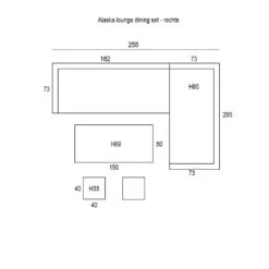 Garden Impressions Alaska Lounge Dining Set 6-delig Rechts -grijs -Garden Impressions 1000052372 0103
