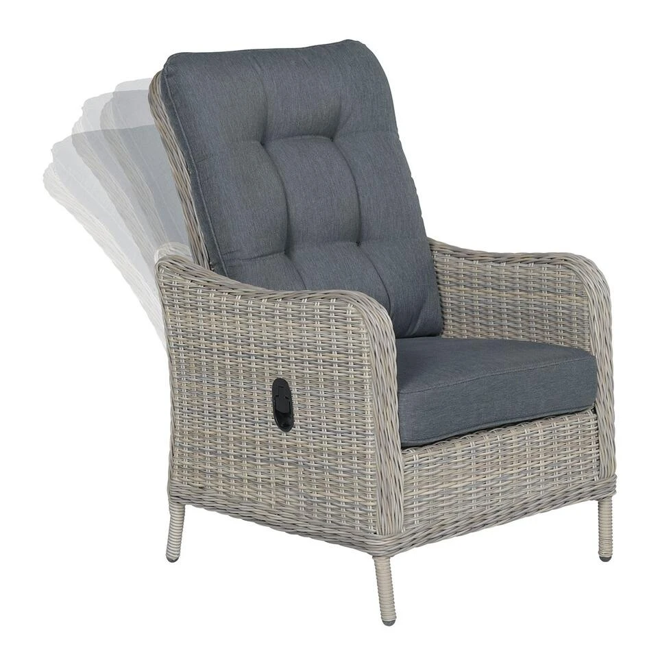 Garden Impressions Nova Verstelbare Tuinstoel - Vintage Willow 2 Garden Impressions Nova Verstelbare Tuinstoel - Vintage Willow - Afbeelding 2