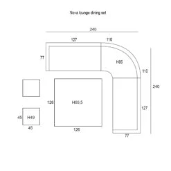 Garden Impressions Nova Lounge Dining Set 3-delig -vintage Willow -Garden Impressions 1000052963 0103