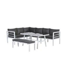 Garden Impressions Bari Lounge Diningset - 4 Delig - Wit