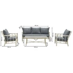 Garden Impressions Lombok Loungeset - Alu Bamboo / Mystic -Garden Impressions 1000053026 0102