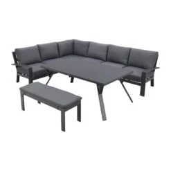 Garden Impressions Rondo Lounge Diningset – Carbon Black/mystic Grey