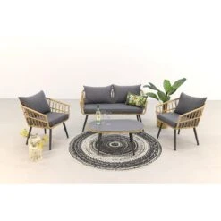 Garden Impressions Franklin Rotan Loungeset - Carbon Black -Garden Impressions 1000053067 0102
