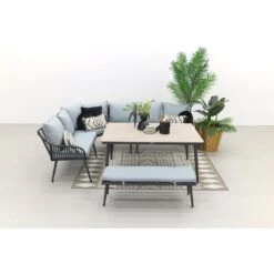 Garden Impressions Margriet Lounge Dining Set - Carbon Black/Mint Grey -Garden Impressions 1000053078 0102