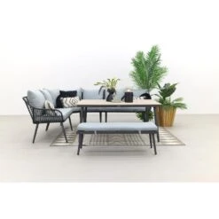 Garden Impressions Margriet Lounge Dining Set - Carbon Black/Mint Grey -Garden Impressions 1000053078 0103