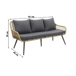 Garden Impressions Margriet Stoel-bank Loungeset - Natural/Grey 6 Garden Impressions Margriet Stoel-bank Loungeset - Natural/Grey -Garden Impressions 1000053102 0102