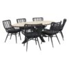 Garden Impressions Jasmine - Black/Edison 220 X 115 Cm. - Ovale Tuinset