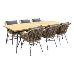 GI Margriet - Naturel / Taste Lano Teak 240 Cm. - 7-delige Tuinset -Garden Impressions 1000053549 0102