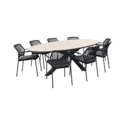 Taste Barista - Antraciet/GI Edison 280x140 Cm. Tafel Ovaal