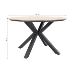 Garden Impressions Edison Tuintafel - 122 Cm. Rond -Garden Impressions 1000053585 0102