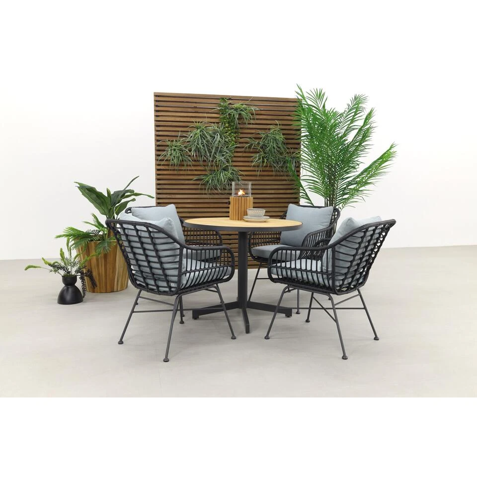 Garden Impressions Margriet Zwart/Taste Fiesta Ronde Tuinset - 5-delig 2 Garden Impressions Margriet Zwart/Taste Fiesta Ronde Tuinset - 5-delig - Afbeelding 2