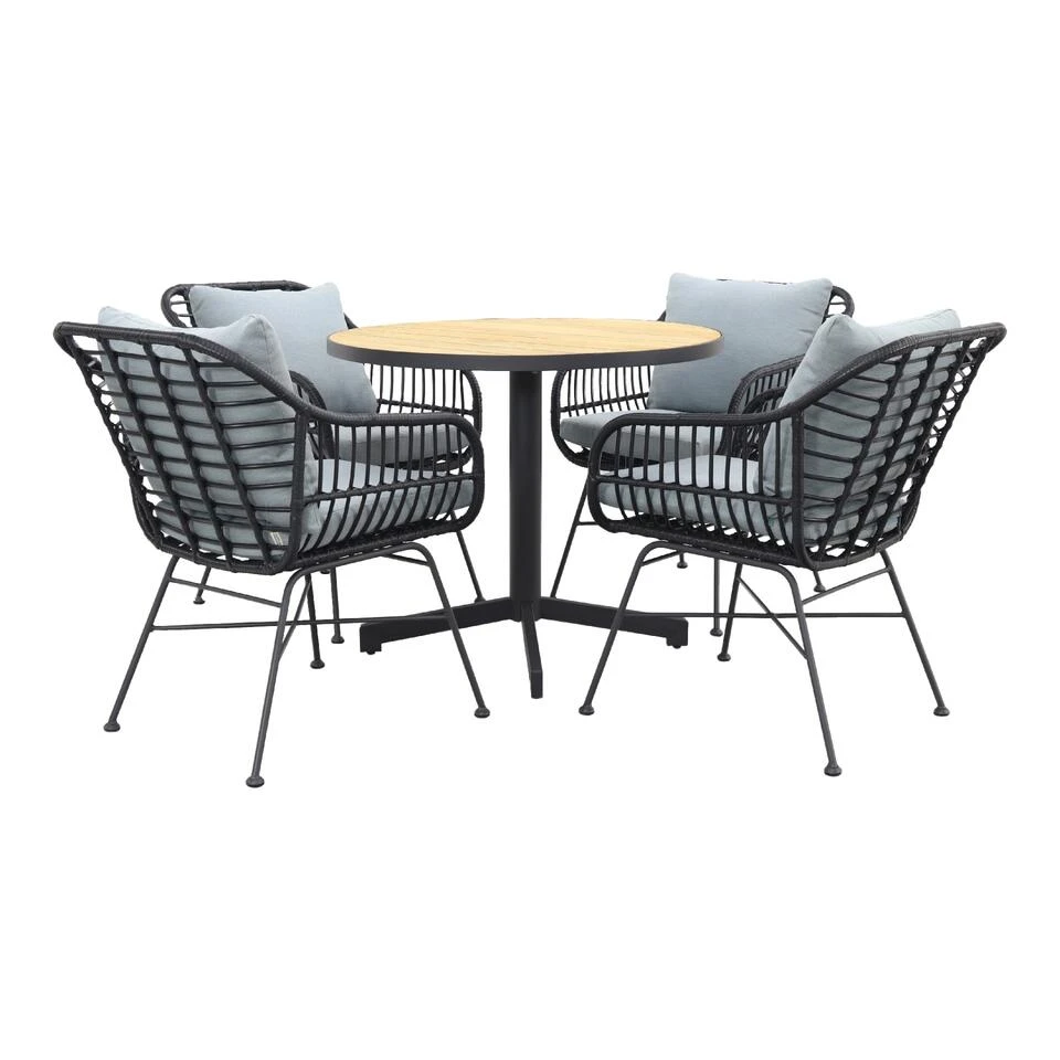 Garden Impressions Margriet Zwart/Taste Fiesta Ronde Tuinset - 5-delig 1 Garden Impressions Margriet Zwart/Taste Fiesta Ronde Tuinset - 5-delig