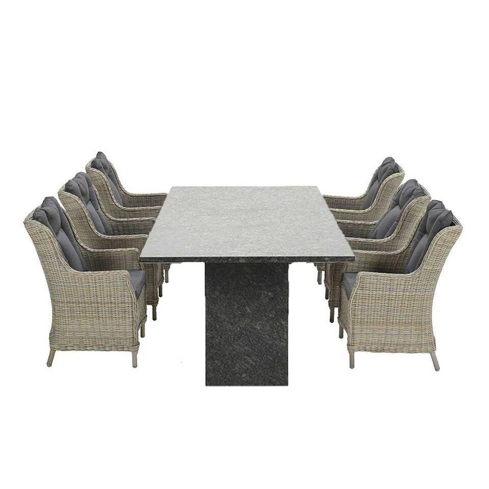 Garden Impressions Marbella Tuinset 7delig V.willow -Viking Tafel 1 Garden Impressions Marbella Tuinset 7delig V.willow -Viking Tafel