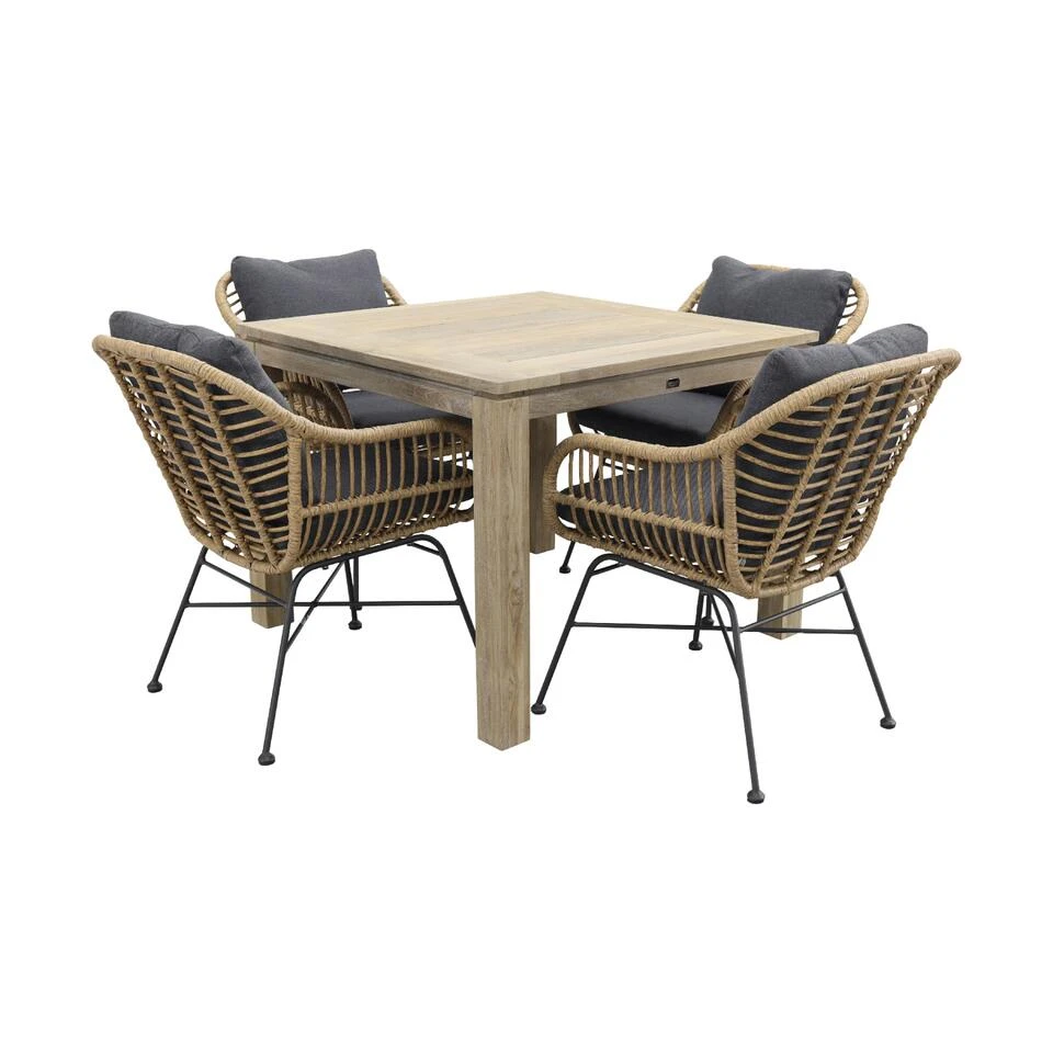 Garden Impressions Margriet Naturel/Rome Grey 100 Cm.-tuinset 5-delig 1 Garden Impressions Margriet Naturel/Rome Grey 100 Cm.-tuinset 5-delig