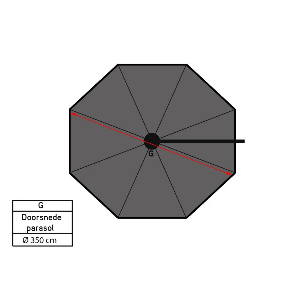 Garden Impressions Hawaii Zweefparasol 350 Cm. Rond - Taupe 3 Garden Impressions Hawaii Zweefparasol 350 Cm. Rond - Taupe - Afbeelding 3
