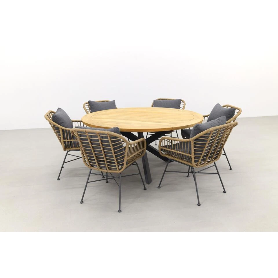 Garden Impressions Margriet Naturel/Taste Prado 160 Cm. - Ronde Tuinset 3 Garden Impressions Margriet Naturel/Taste Prado 160 Cm. - Ronde Tuinset - Afbeelding 3