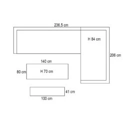 Garden Impressions Ashton Lounge Dining Set Rechts - Zwart Rotan -Garden Impressions 1000086999 0103