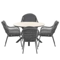 Garden Impressions Yima Tuinset 5-delig L. Grijs -Tulli Tuintafel