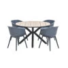 Garden Impressions Lexy Tuinset Donker Grijs - Tulli Tafel Ø122cm
